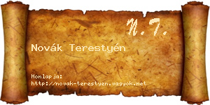 Novák Terestyén névjegykártya